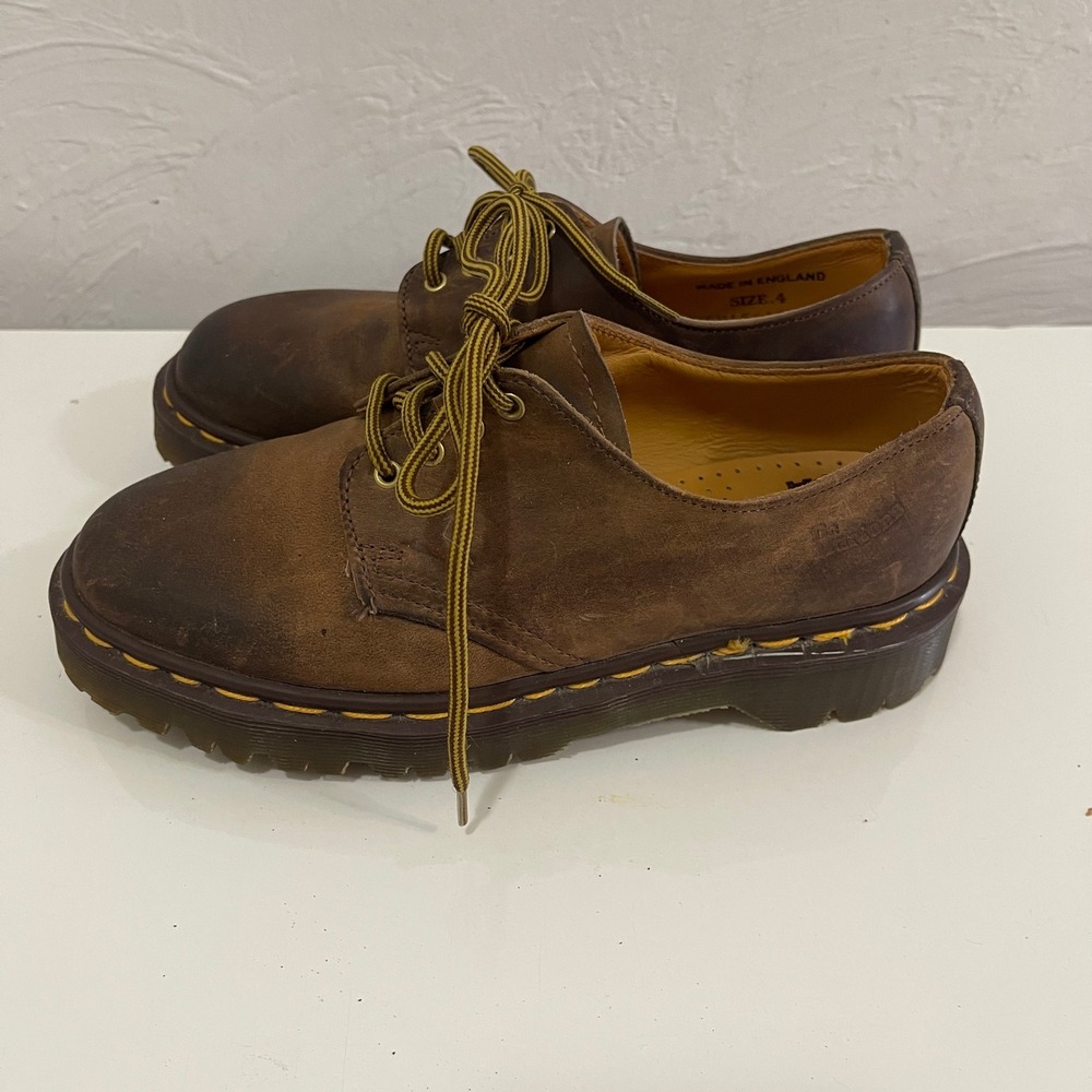 Vintage Dr. Martens 1561 BEN59 Made in England Brown Leather Oxford Shoes - Picture 3 of 8